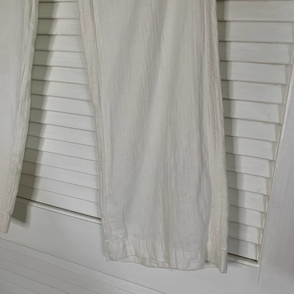 Pilcro Linen Wide Leg Pant White Size 4 - Picture 4 of 11